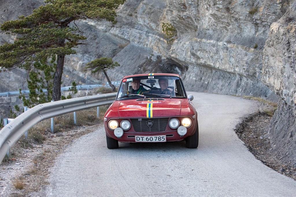 Kenneth Kruse Simonsen og Otto Kristensen i Lancia Fulva HF fra 1968.
(Foto: Torben Weber Andersen)